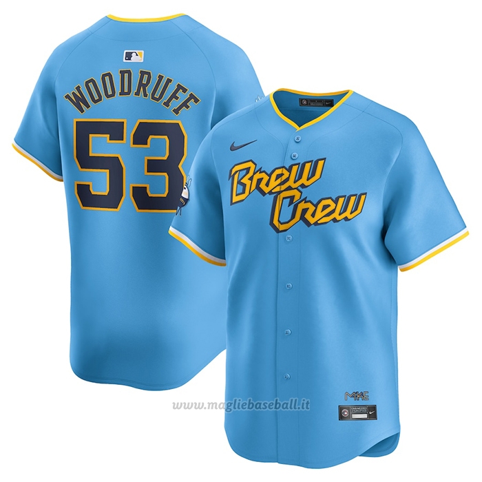 Maglia Baseball Uomo Milwaukee Brewers Bo Bichette City Connect Limited Blu